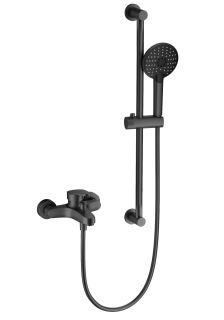 Смеситель для ванны с душевым гарнитуром Wonzon & Woghand WW-C2501-BGG тёмный графит